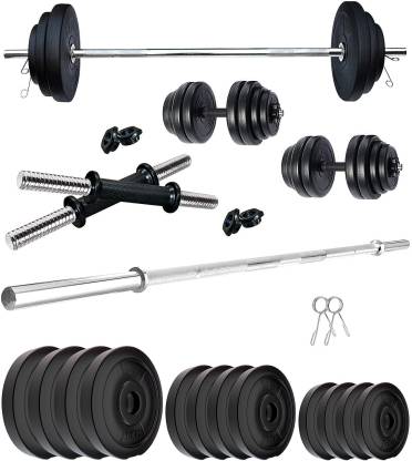 FitFreaks 10KG Dumbbells Set 3FT Straight Rod Home Gym set adjustable ...