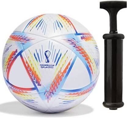 PRISAMX World Cup Football Full Size-5 no. with 6inch air Pump and pin Football Kit