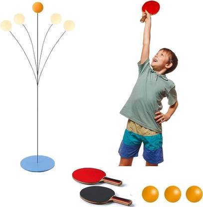 Zuuluzrs SUPER OFFER TIME Ping Pong Table Tennis Trainer with 2 Wooden Rackets & 2 Balls Table Tennis Kit