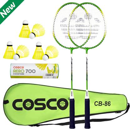 COSCO CB-86 X 2 Badminton Racquet With Aero 700 Shuttle Box Badminton Kit