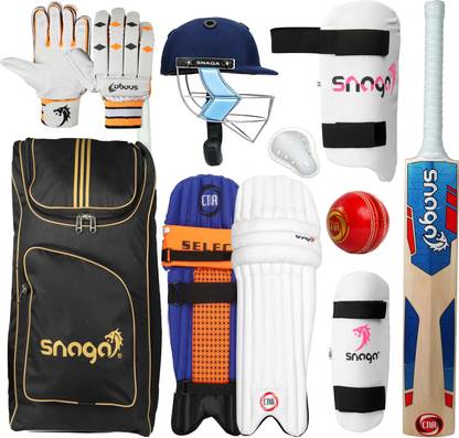 Snaga Eco Cricket Kit Set Full Size for 14+ years Right Hand Batsman Cricket Kit