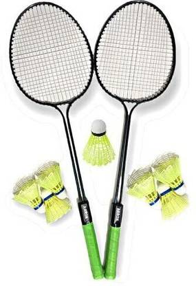 STYRKR Badminton Racquet Set Of 2 Piece With 7 Piece Shuttle combo kit Badminton Kit