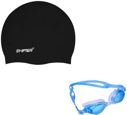 SHIFTER SWIMMING GOGGLE, SWIMMING CAP COMBO KIT SET,PREMIUM SILICONE ANTI SLIP CAP Swimming Kit