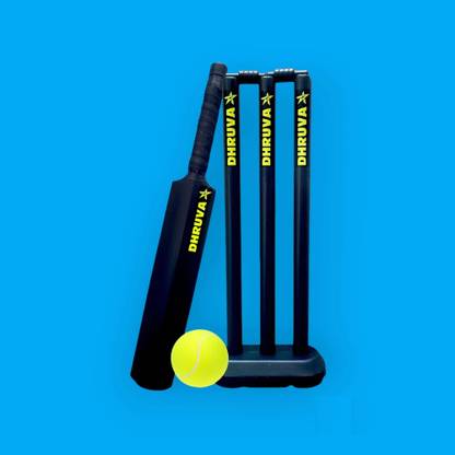 Dhruva PLASTIC Cricket Kit For 8 Years Kids Size small 3 Number Cricket Kit