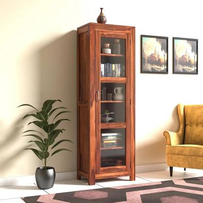 Krishna Wood Decor Solid Sheesham Wood Kitchen Cabinet With Multiple Shelves For Kitchen/ Storage | Solid Wood Kitchen Cabinet