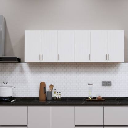 SPECIALITY PANELS 6 Doors Modular Wall Cabinet with Termite resistance & French cleat Engineered Wood Kitchen Cabinet