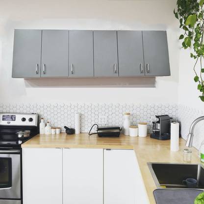 SPECIALITY PANELS 6 Doors Modular Wall Cabinet with Borer & Termites Free Assembly Engineered Wood Kitchen Cabinet
