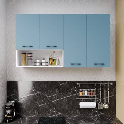 Divysa 4 Door Multipurpose Wall Mount Cabinet with Adjustable Shelf for Home & Kitchen Engineered Wood Kitchen Cabinet