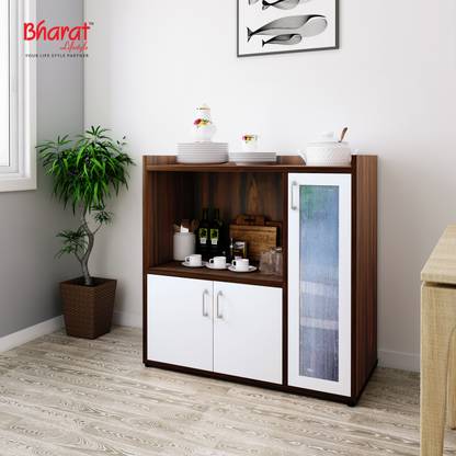 Bharat Lifestyle Zircon Engineered Wood Crockery Cabinet