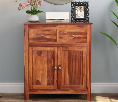 kusum handicrafts Sheesham Wood Cabinet with Multiple Storage Free Standing Sideboard Engineered Wood Kitchen Cabinet