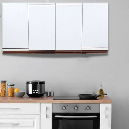 SPECIALITY PANELS 4 Door Modular Wall Mounted multipurpose storage unit with G Profile Handle Engineered Wood Kitchen Cabinet