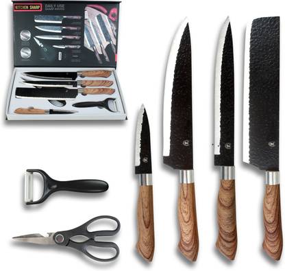 KITCHEN SHARP BLACK KNIFE Luxurious Non Stick Coating Knives Kitchen Tool Set
