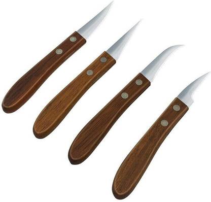 SAYLANI ENTERPRISES 4 Pc Wood, Stainless Steel Knife Set