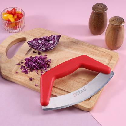 Schiv 1 Pc Stainless Steel Knife SCHIV Mezzaluna Chopping Knife