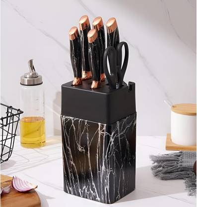 RUDROIMPEX 1 Pc Plastic Knife Set Non-Stick Non-Slip Sharp Stainless Steel Kitchen Knife Set with Storage Suitable