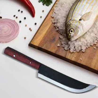 PAXMER 1 Pc Iron Knife paxmer iron sharp 6.5inch blade wooden handle kitchen fish multi purpose