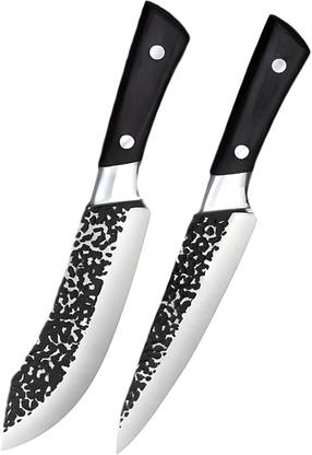 Captoola 2 Pc Carbon Steel Knife Set Captoola Butcher Knife Set Cleaver with ABS Handle Chef Knife Professional Knife