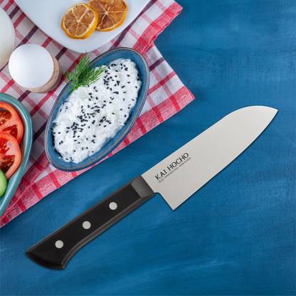 Kai 1 Pc Stainless Steel, Nylon Knife Small Santoku Knife 5.7" Stainless Steel For cutting vegetables, Meat and Fish