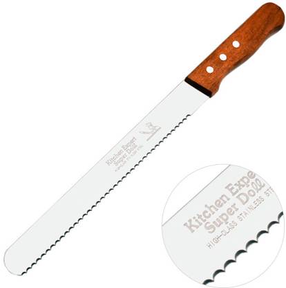 Captoola 1 Pc Stainless Steel Knife Sharp Stainless Steel Serrated Edges Bread Slicer Knife Bread Knife(Silver,1 Pc)