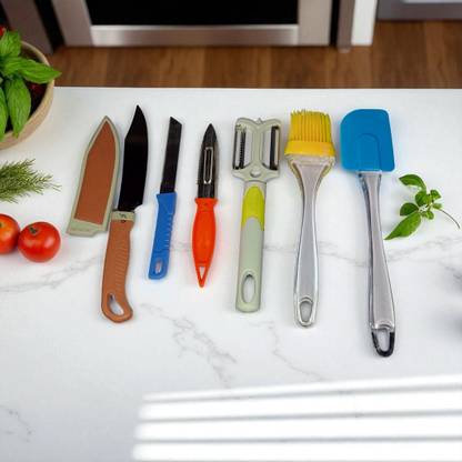 raahamandecor Premium 7-in-1 Multi-Color Kitchen Utility Tool Set Kitchen Tool Set