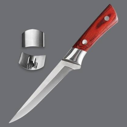 DAPEMPORIUM 1 Pc Stainless Steel Knife Boning Knife And Finger Gaurd Kitchen Set Cutting Fish Fruit Vegetables Knife
