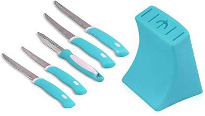 KNV 1 Pc Stainless Steel Knife Set Stainless Steel Knife & Peeler Set with Stand