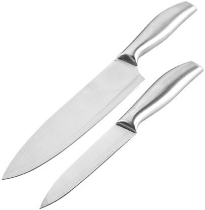 HEXONIQ 2 Pc Stainless Steel Knife Set 6.9" Chef & 4.7" Paring High Carbon Stainless Steel Ultra Sharp Cooking Knife