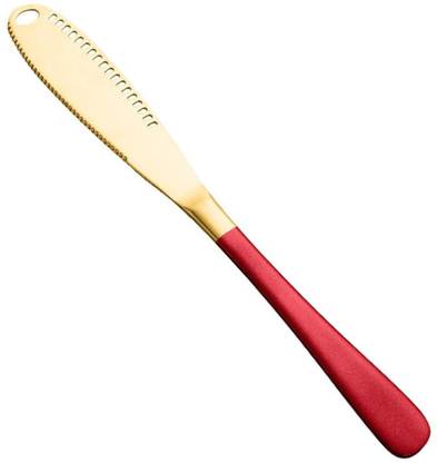 TRIFECTA 1 Pc Stainless Steel Knife Steel Butter Curler Multi-Functio Butter Spreader Knife with Hole