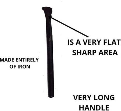 SM Exports 1 Pc Iron Knife Coconut Water Opener/ Coconut Cutting Knife/ Husk Remover/ Breaker Tool Kitchen.