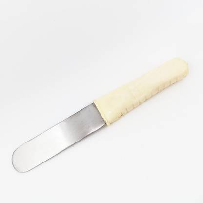 KJCSurgical 1 Pc Stainless Steel, Plastic Knife Dental Plaster Spatula With Plastic Handle (Straight)