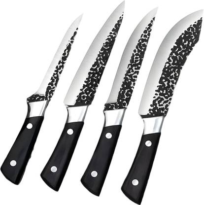 Wizbiz 4 Pc Stainless Steel Knife Set High Carbon Ultra Sharp Kitchen Knives For Paring Cutting Meat Vegetable Fruit