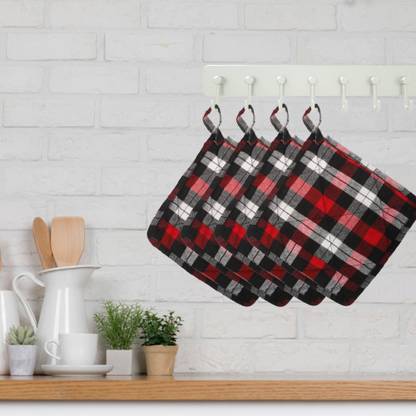 E-Retailer Red Cotton Kitchen Linen Set