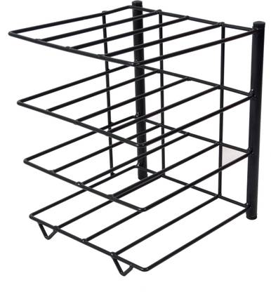 D&V ENGINEERING Utensil Kitchen Rack Iron Heavy Duty 5-Tier Frying Pan Countertop Rack ? Cookware Holder for Kitchen