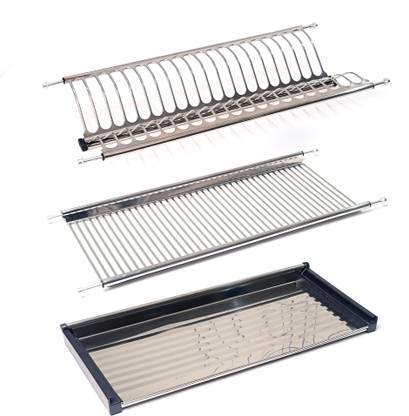 ALKOS Dish Drainer Kitchen Rack Steel Dish Drainer Kitchen Rack Stainless Steel Kitchen Utensils Rack for Kitchen