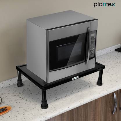 Plantex Containers Kitchen Rack Iron Heavy Gi Metal Universal Microwave Oven Fix Stand for Kitchen Platform - Floor (Up to 30L)