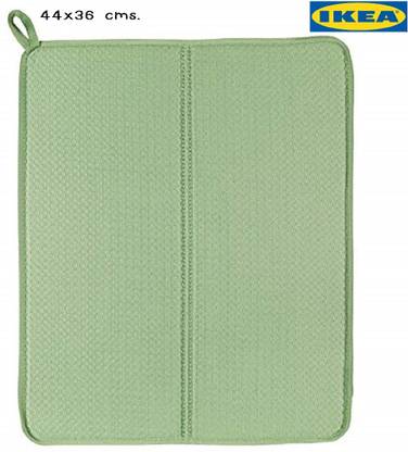 IKEA Dish Drainer Kitchen Rack Plastic Digital Shoppy IKEA Polyester Dish Drying Mat (44 x 36 cm, Green)