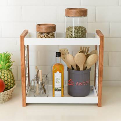एनडिसाई Multipurpose Rectangular Unique Design Utensils Kitchen Rack & Kitchen Holder रसोई रैक