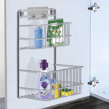 Plantex Utensil Kitchen Rack Steel Heavy Stainless Steel Big Detergent Holder - Bathroom Rack - Multipurpose Rack