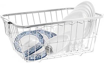 Kitchenify Dish Drainer Kitchen Rack Steel Heavy Stainless Steel Small Dish Drainer No.1 Tokra, 48 X 37 X18 Cm