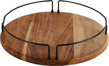 Easyroot Wooden Multipurpose Kitchen Turntable for Dining Tables and Cabinet Storage Wooden Wall Shelf