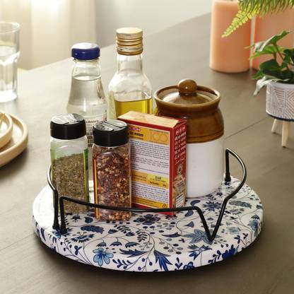 Xllent Containers Kitchen Rack Wood Rotating Tray Wooden | Revolving Tray for Dining Table