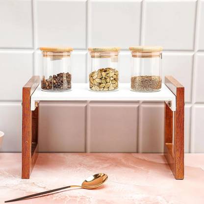 CHEEPWOOD Containers Kitchen Rack Wood