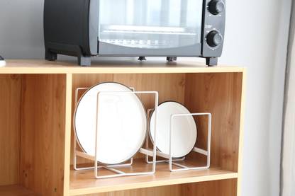 ARHAT ORGANIZERS Plate Kitchen Rack Carbon Steel Plate Rack with Non-Slip Rubber Sleeves