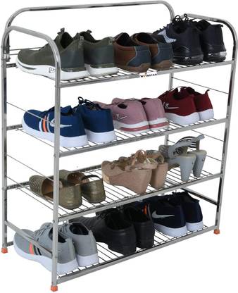 Winstar Utensil Kitchen Rack Steel 4 Layer Wall Mount 31x30 inch Multipurpose Shoe Rack | Book Shelf |