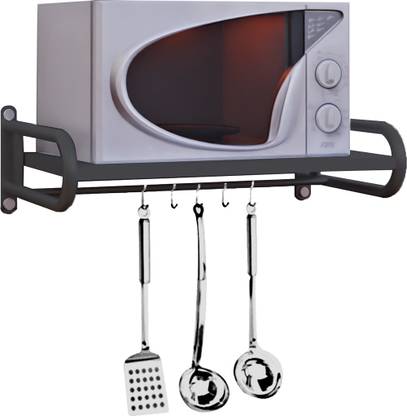 milad Containers Kitchen Rack Iron Wall Mounted Metal Microwave Oven Shelf, High Stability Stand For Rice Cooker Storage, Oven Rack For Multi-Purpose Usage