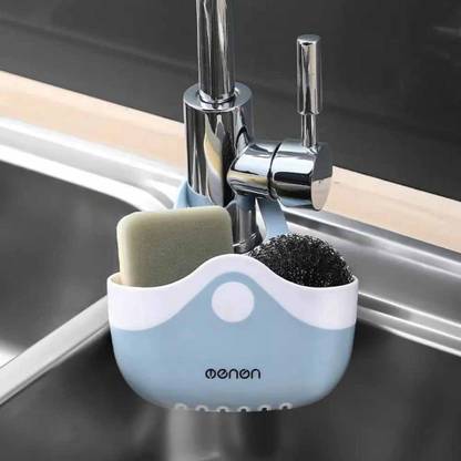 TGOPIT Fruits/Vegetables Kitchen Rack Plastic Silicone Kitchen Sink Sponge Holder Hanging Storage Caddy Drain Basket