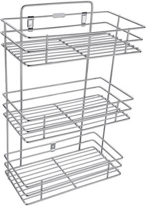 Kombuis Kitchenware Utensil Kitchen Rack Steel 3 Layer Wall Mount Stainless Steel Multipurpose Storage Rack/Shelf, Kitchen Rack deal from flipkart Kombuis Kitchenware Utensil Kitchen Rack Steel 3 Layer Wall Mount Stainless Steel Multipurpose Storage Rack/Shelf, Kitchen Rack deal from flipkart