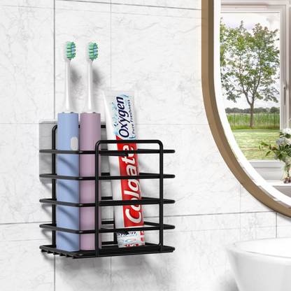 S-B-S Store Multifunctional Wall-Mounted Toothbrush & Toothpaste Holder Rack Iron Toothbrush Holder