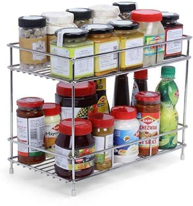 Kombuis Kitchenware Utensil Kitchen Rack Steel Kitchen Organizer and Space Saver, Counter top Stand