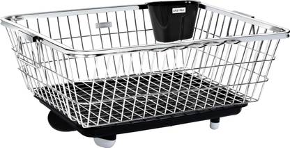 Plantex Dish Drainer Kitchen Rack Steel Stainless Steel Dish Drainer Basket for Kitchen/Dish Drying Rack with Drainer